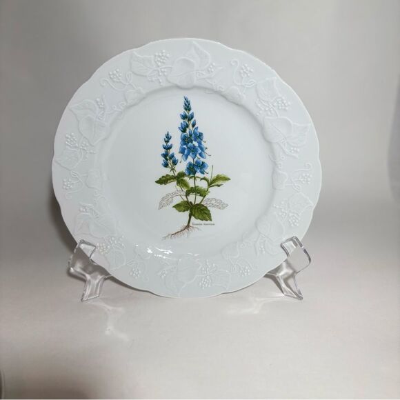 Vintage Dansk Botanical Ivy Veronica Teocrium 9 3/4" Luncheon Plate - Picture 4 of 5